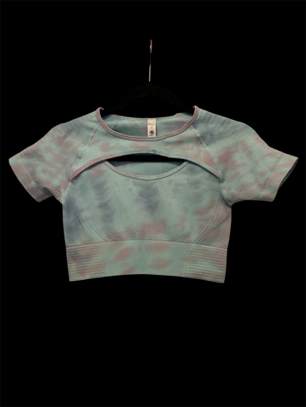 Medium Activewear Crop Top - Pastel Tie-Dye